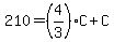210=%284%2F3%29C%2BC