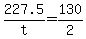 227.5%2Ft+=+130%2F2