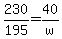 230%2F195+=+40%2Fw