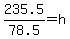 235.5%2F+78.5=+h