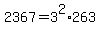 2367=3%5E2%2A263