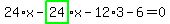 24%2Ax-highlight_green%28+24+%29%2Ax-12%2A3-6=0