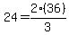 24=2%2836%29%2F3