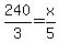 240%2F3+=+x%2F5