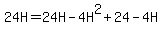 24H = 24H - 4H^2 + 24 - 4H