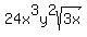 24x^3y^2sqrt(3x)