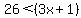 26%3C%283x+%2B+1%29