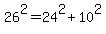 26%5E2=24%5E2%2B10%5E2