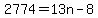 2774=13n-8