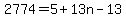 2774=5%2B13n-13