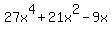 27x^4+21x^2-9x