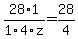 28%2F1+%2A+1%2F4z=28%2F4%2C+or+7z