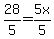 28%2F5=5x%2F5