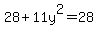 28+%2B11y%5E2+=28