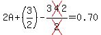 2A+(3/2)-3cross(4)2/cross(2)=0.70