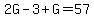 2G-3%2BG=57