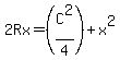 2Rx+=+%28C%5E2%2F4%29+%2B+x%5E2
