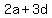 2a+3d)^2=4a^2+12ad+9d^2