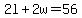 2l+%2B+2w+=+56