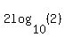 2log%2810%2C%282%29%29