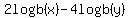 2logb%28x%29-4logb%28y%29