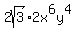 2sqrt%283%29%2A2x%5E6y%5E4