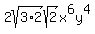 2sqrt%283%2A2%29sqrt%282%29x%5E6y%5E4