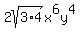 2sqrt%283%2A4%29x%5E6y%5E4