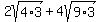 2sqrt%284%2A3%29+%2B+4sqrt%289%2A3%29