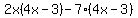2x(4x-3)-7(4x-3)