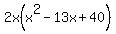 2x%28x%5E2-13x%2B40%29