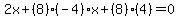 2x%2B%288%29%28-4%29x%2B%288%29%284%29=0