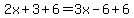 2x%2B3%2B6=3x-6%2B6