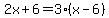 2x%2B6=3%28x-6%29