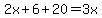 2x%2B6+%2B+20+=+3x