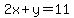 2x%2By+=+11