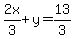 2x%2F3+%2B+y+=+13%2F3