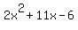 2x%5E2%2B11x-6+