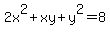 2x%5E2%2Bxy%2By%5E2=8%29