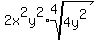 2x%5E2y%5E2%2Aroot%284%2C4y%5E2%29
