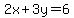 2x+%2B+3y+=+6