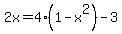 2x+=+4%281-x%5E2%29+-3