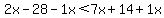 2x-28-1x%3C7x%2B14%2B1x