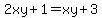 2xy+%2B+1+=+xy+%2B+3