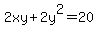 2xy+%2B+2y%5E2+=+20