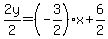 2y%2F2=%28-3%2F2%29x%2B6%2F2