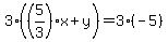 3%28%2B%285%2F3%29%2Ax%2By%29=3%28-5%29