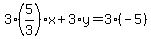3%28%2B5%2F3%29x%2B3%2Ay=3%28-5%29