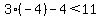 3%28-4%29-4+%3C+11