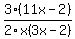 3%2811x-2%29%2F2x%283x-2%29
